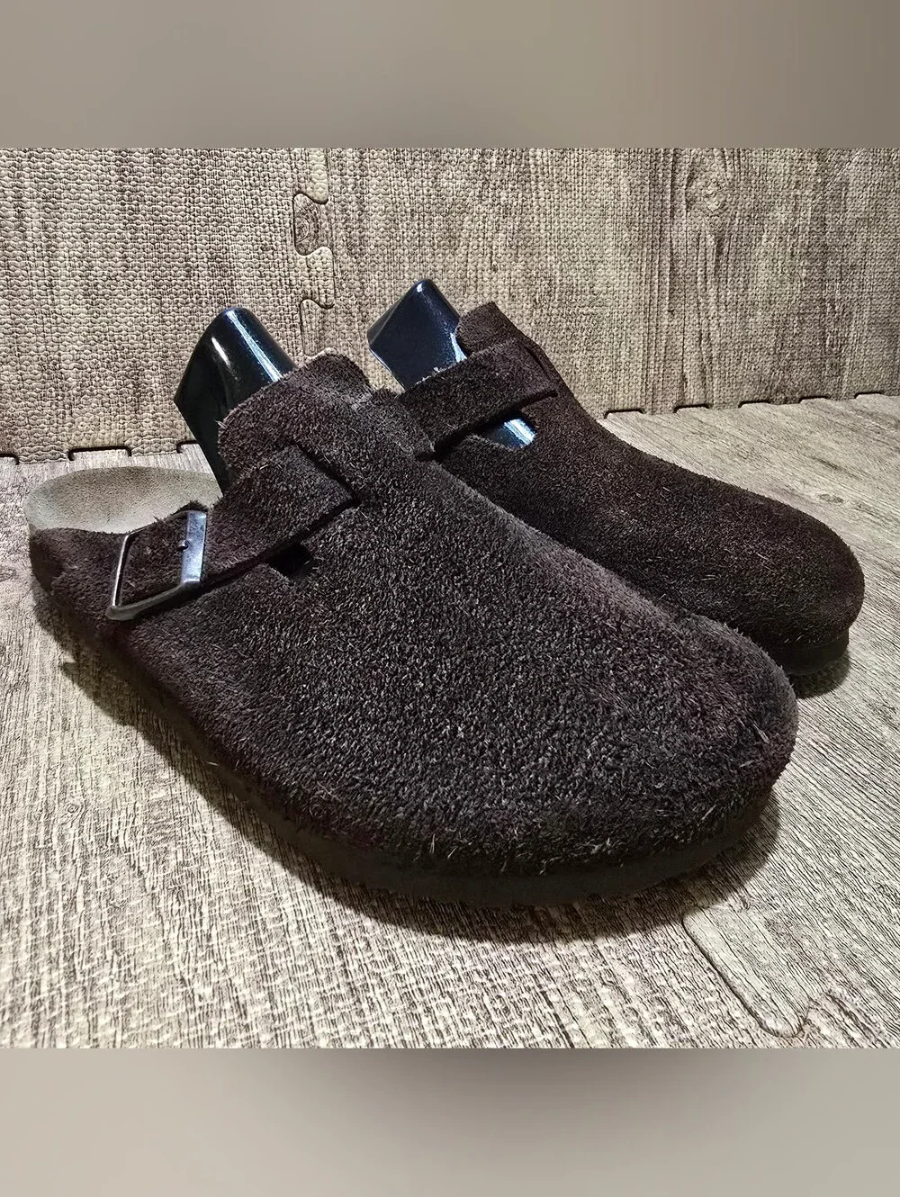 Birkenstock Boston Soft Footbed Suede Mocha Brown Clogs Men 9-9.5 Regular 42